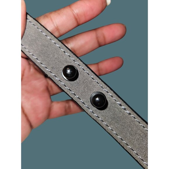 Loeffler Randall Gray Hobo Suede Black Studded Shoulder Crossbody Bag - Picture 9 of 16